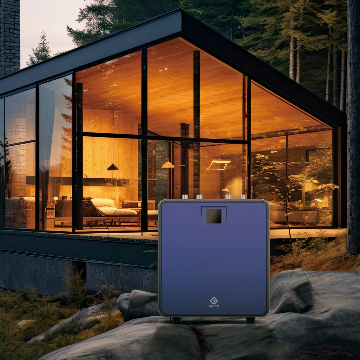 Norway Finland Sweden Danmark Cold Climate High COP R290 Water to Water Inverter Heatpump Ground Source Geothermal Heat Pump