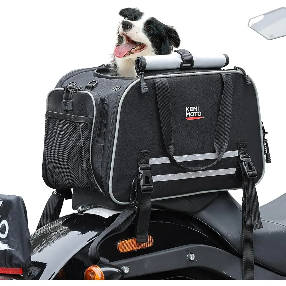 

Dog Cats Carrier, Expandable Travel Carrier, Folding Soft-Sided Carriers, for Touring Cruiser Trike Car, Portable Pet Carrier