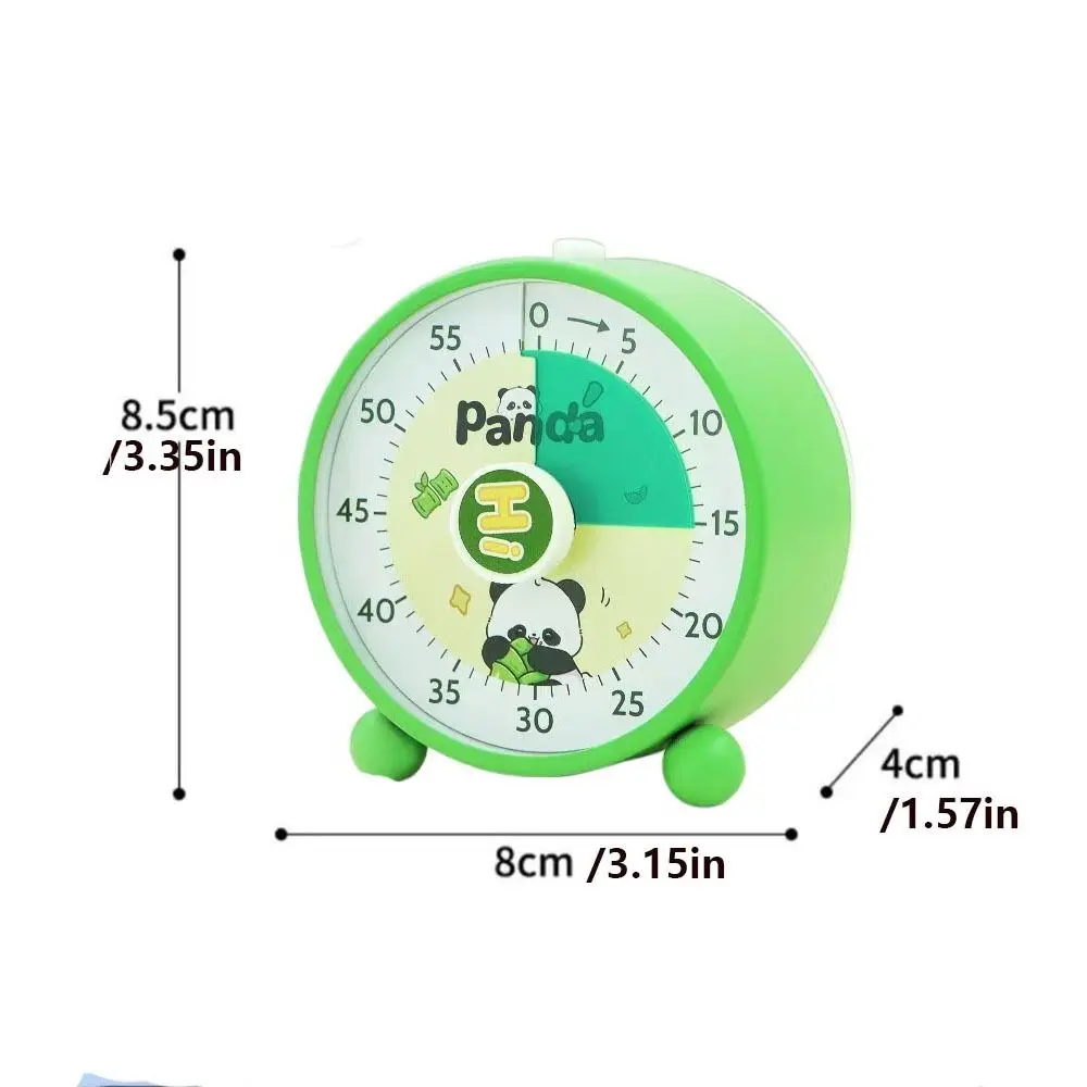 Portable Self Discipline Visual Timer Visualization 60-Minutes Countdown Timer Panda Silent Kitchen Cooking Timer Table