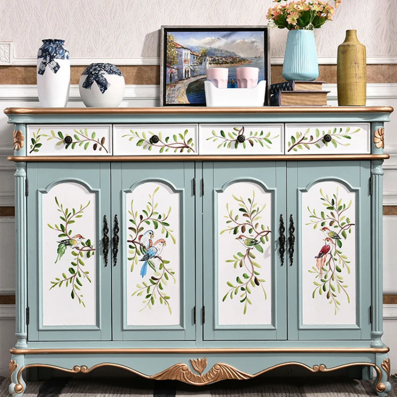 

Countryside living room cabinet, American style shoe cabinet, storage cabinet, foyer partition, foyer , dinin