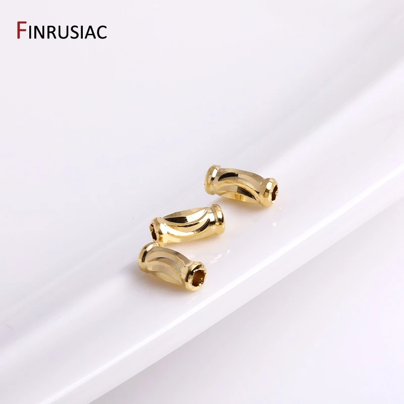 14k Gold Plated 7mm*3mm Loose Spacer Beads High Quality Bulk Beads For Jewelry Making DIY Accessories Wholesale