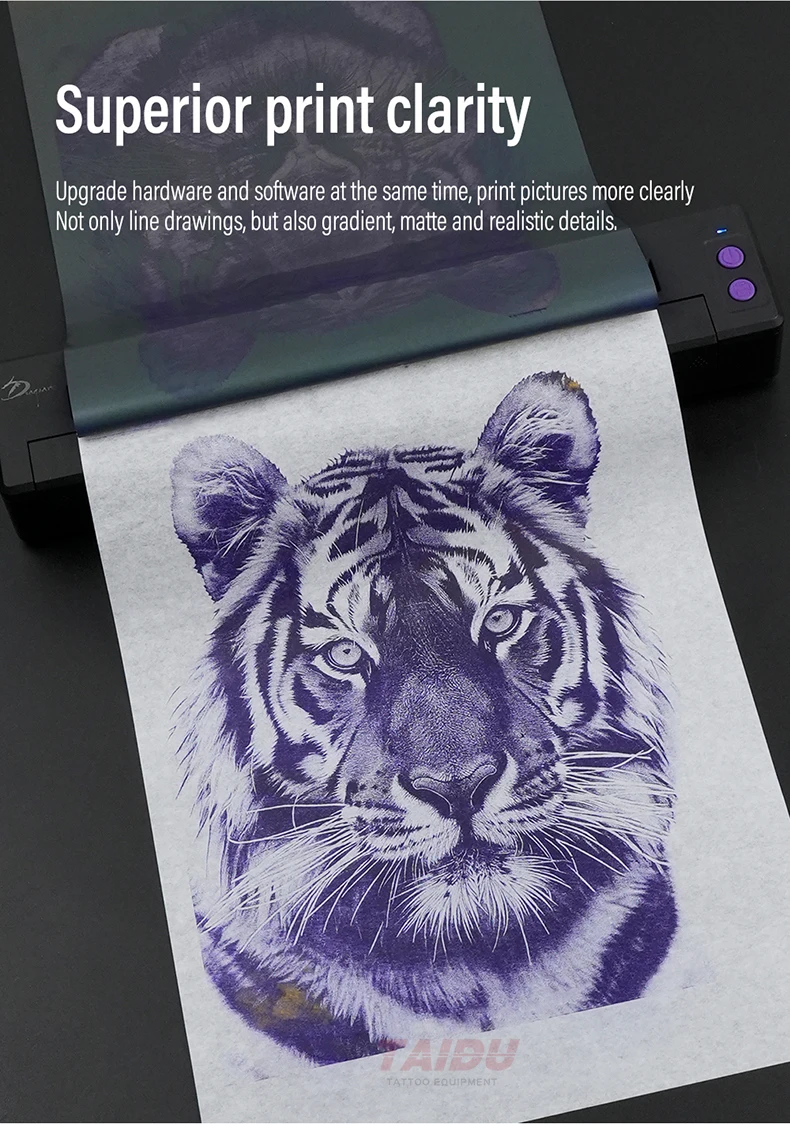TAIDU P19 Tattoo Printer Portable Thermal Stencil Printer Bluetooth Printing Tattoo Printer Stencil Tattoo Equipment