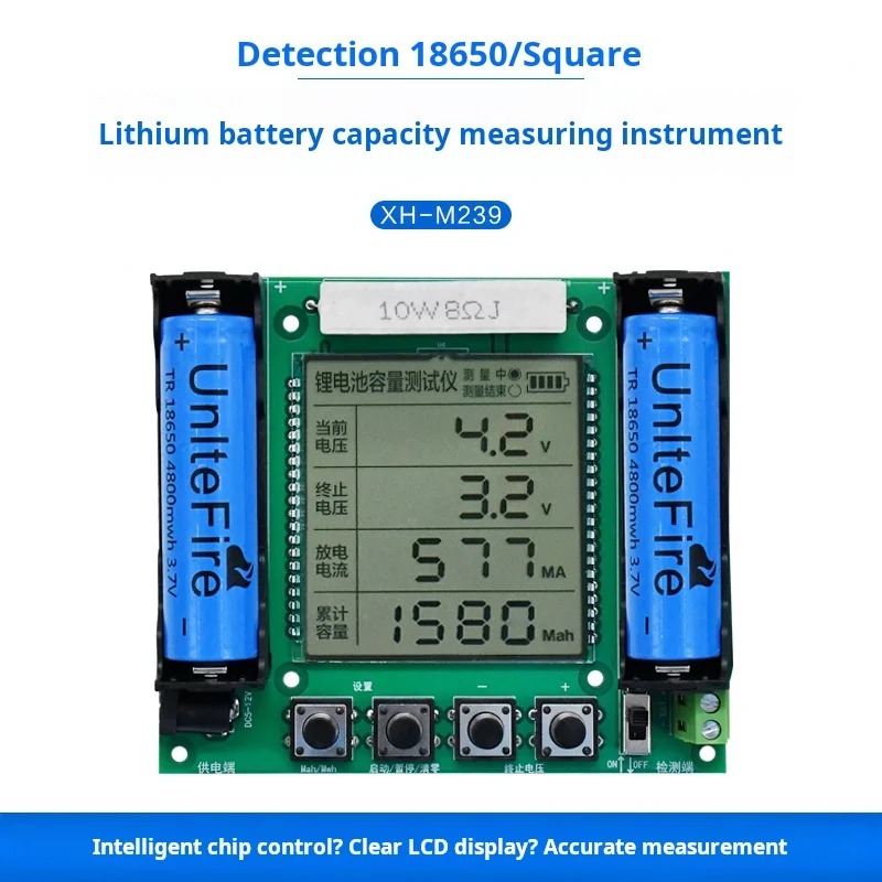 

Xh-m239 Real capacity measuring instrument 18650 Lithium battery ah Load detector module digital high precision