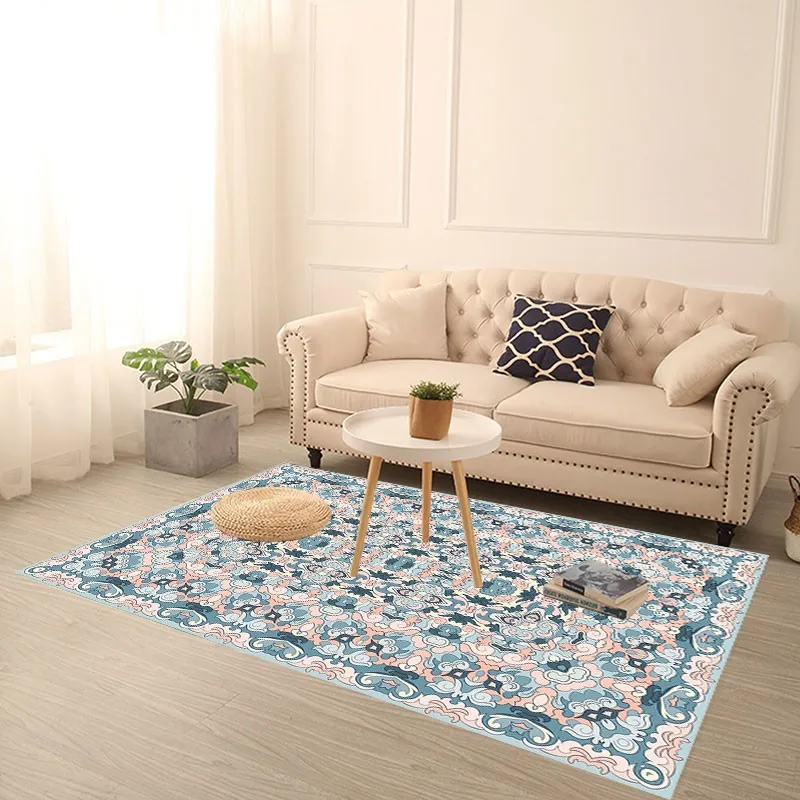 

Reese бархатный флисовый ковер для гостиной, декоративный ковер для спальни, цветочное украшение, Аравия, Персия, напольный диван, коврик для йоги