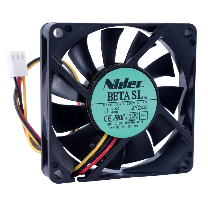 

D07R-12B2M 7cm 70mm fan 70x70x15mm DC12V 0.10A 3pin Dual ball bearing cooling fan for chassis CPU cooler