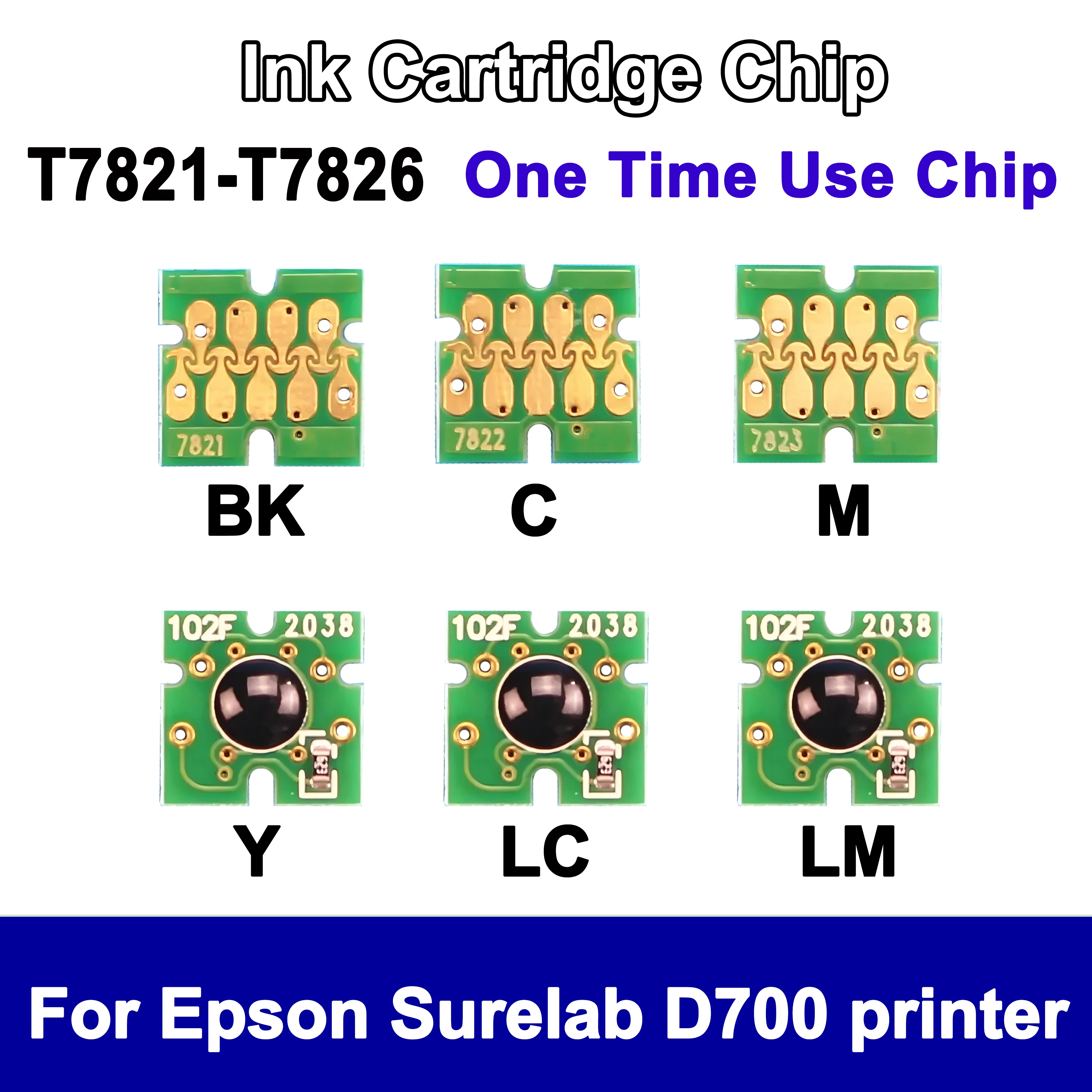 Newest T7821-T7826 Ink Cartridge Chip For Epson SureLab D700 SL-D700 Printer Ink Chip