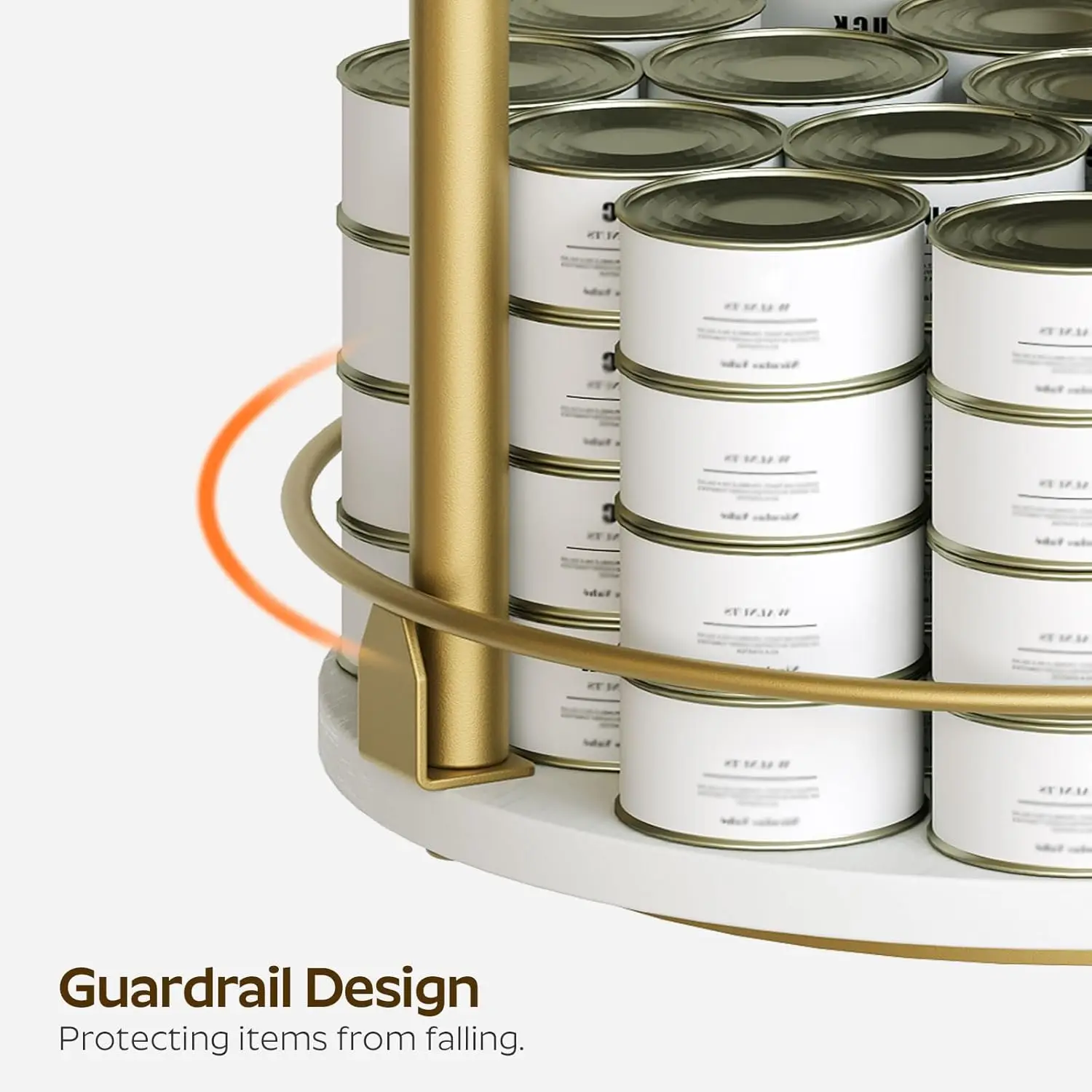 3-Tier Lazy Susan, Rotating Spice Rack, Spinning Organizer, Industrial Turntable Spice Rack for Cabinet, Kitchen Counte