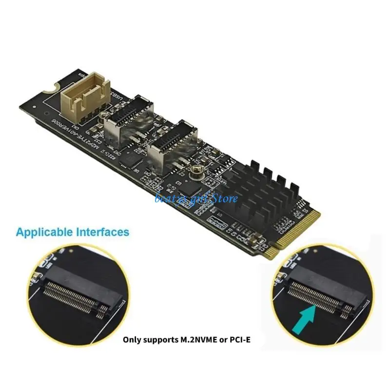 C7AB Two Outlet Type C 10Gbps Extension Board For PCIe M associations Matching USB 3 Version 2 And storage specification