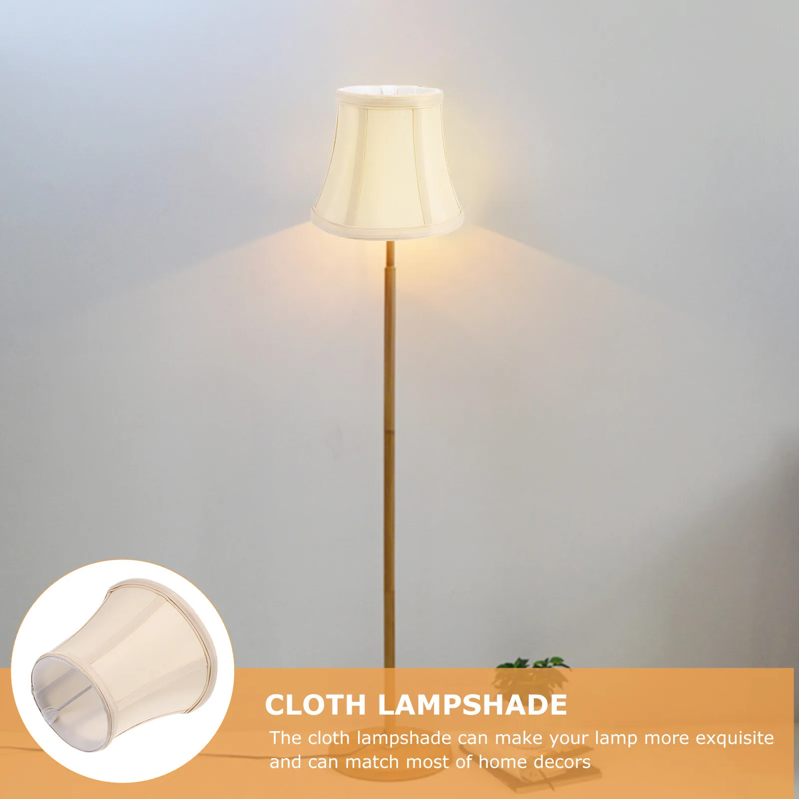 1Pcs Fabric Lamp Shade Canvas Iron Material Simple Style Household Dust Cover Lamp Screen Warm Light Decoration