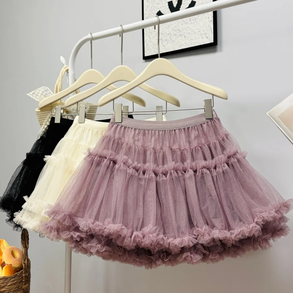 

Пышная юбка Princ Sle для женщин, удлиненная, А-силуэта, с внутренней ультратонкой балетной юбкой-«тортом», из полиэстера.