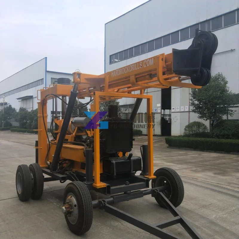 Wheeled Full Hydraulic Water Well Drilling Rig for Water Well Engineering Survey and Exploration
