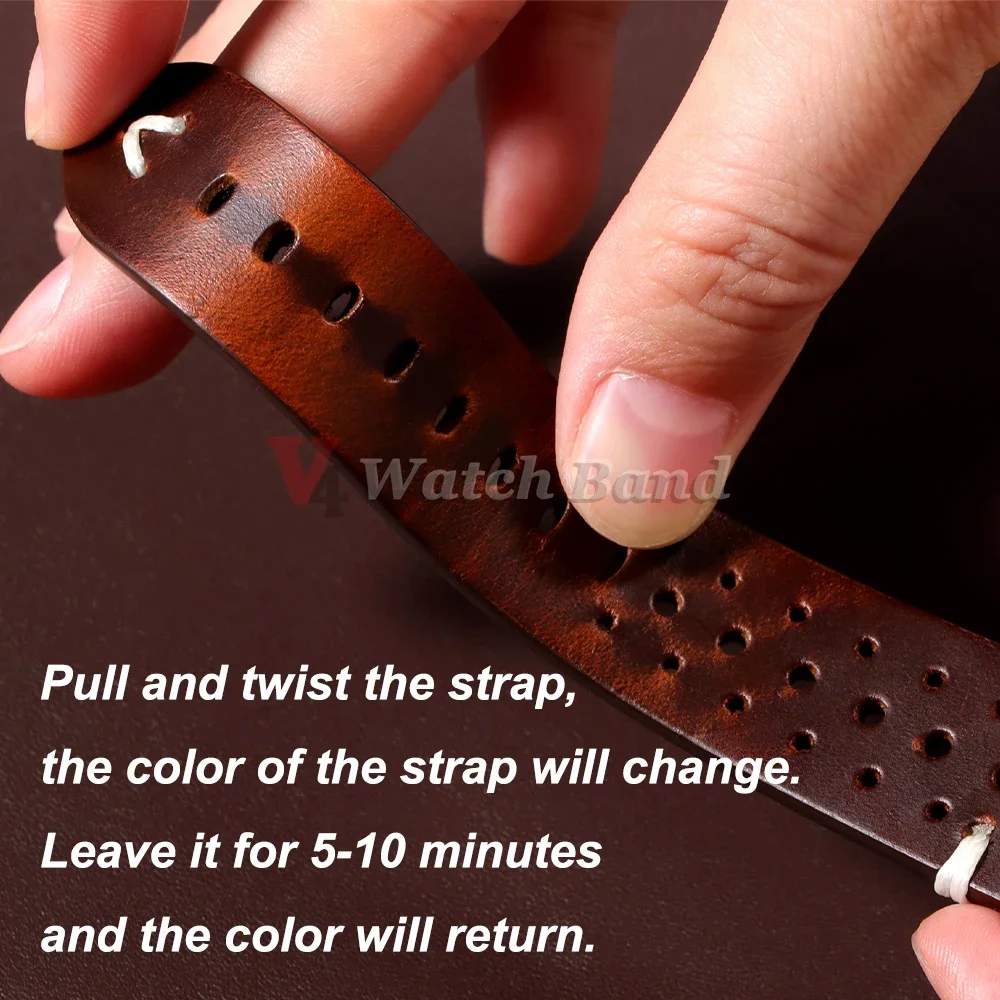 Ремешок из натуральной воловьей кожи премиум-класса, быстросъемный матовый масляный воск, обесцвеченный ремешок для часов из воловьей кожи, 20 мм, 22 мм, деловые мужские и женские ремни Ремешок из натуральной воловьей кожи премиум-класса, быстросъемный матовый масляный воск, обесцвеченный ремешок для часов из воловьей кожи, 20 мм, 22 мм, деловые мужские и женские ремни