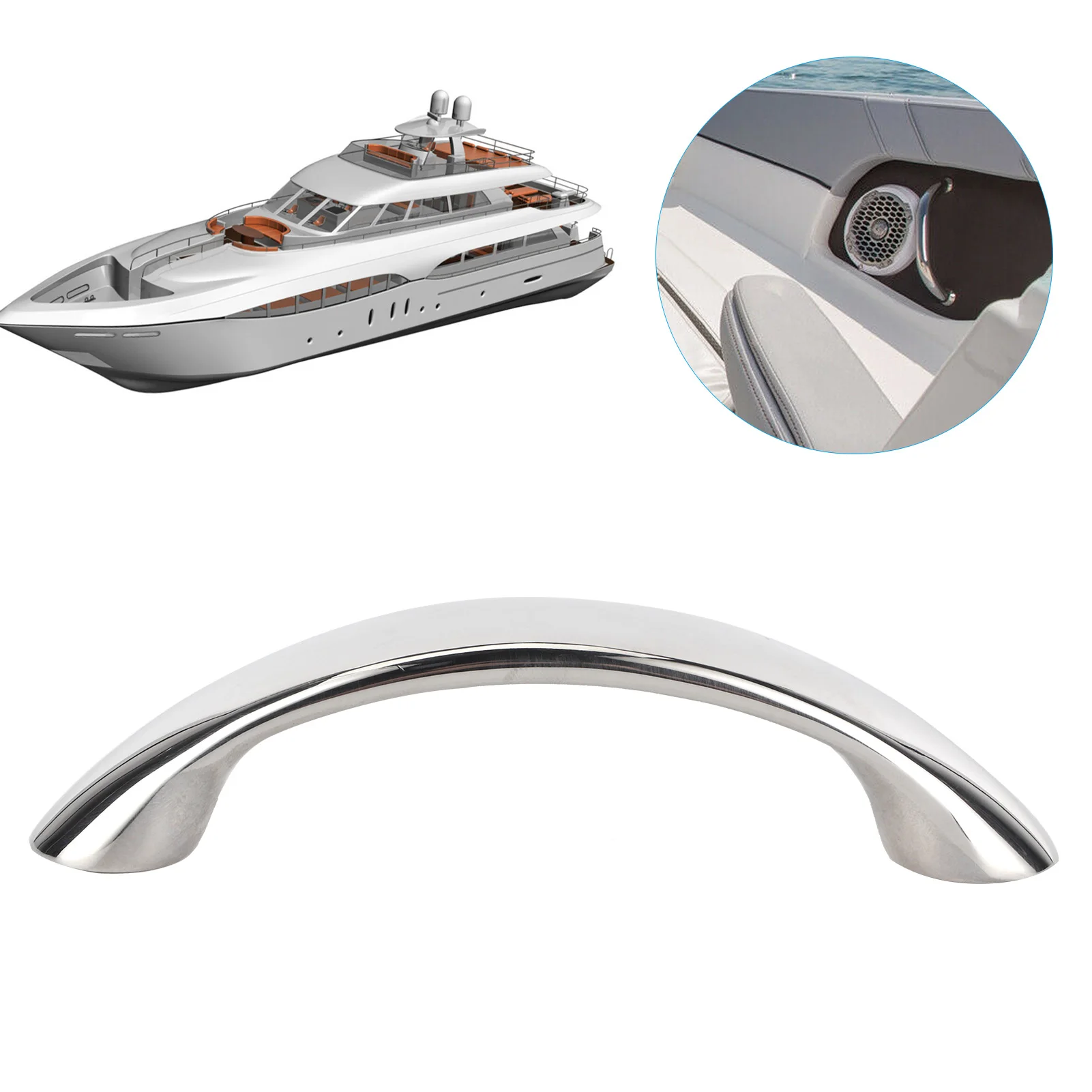 Handlauf Handlauf griff Marine Haltegriff 168 Handlauf griff Edelstahl mm für Yacht boot Fischer Schienen griff