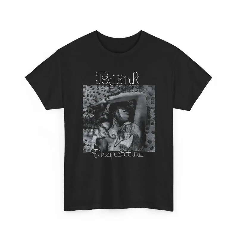 Bjork Vespertine T-Shirt Swan Dress Graphic Tee Art Pop Music Fan Gift Summer Men's and Women's Loose and Breathable T-shirt Top