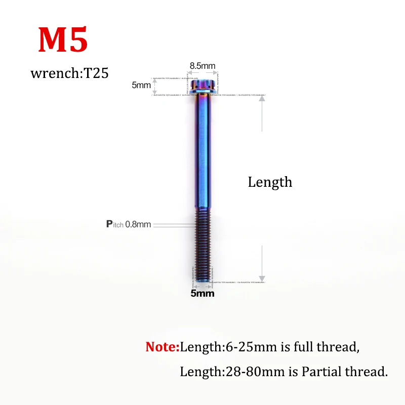 1 قطعة مسامير التيتانيوم شفة الداخلية البرقوق دراجة نارية المسمار M4 M5 x 6 8 10 12 14 16 18 20 22 25 28 30 35 40 45 50 55 60 65 70 75 80 مللي متر #3