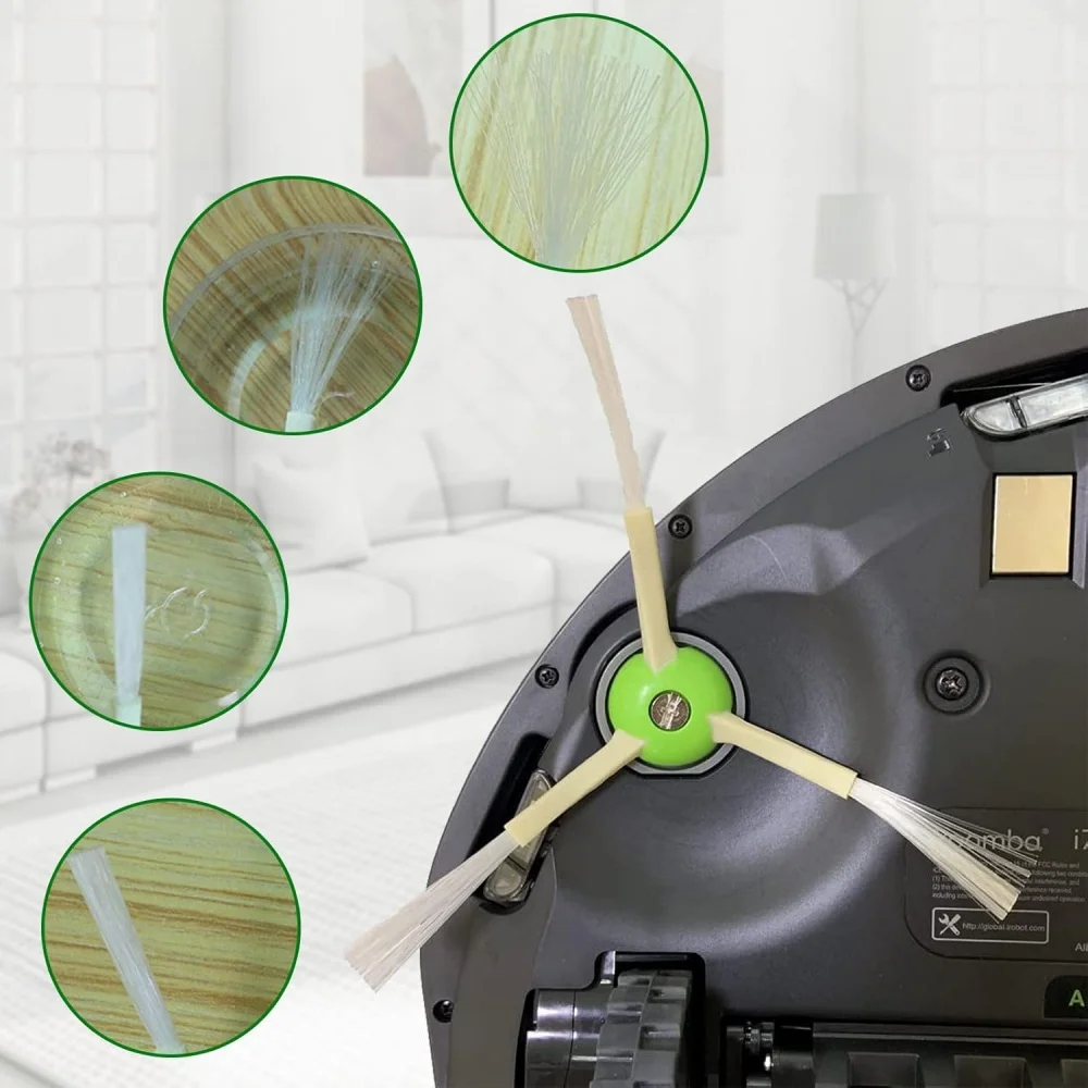 Kit de piezas de repuesto para aspiradora IRobot Roomba I3 I7 i7+/i7 Plus E5 E6, cepillo de goma, cepillo lateral, filtr