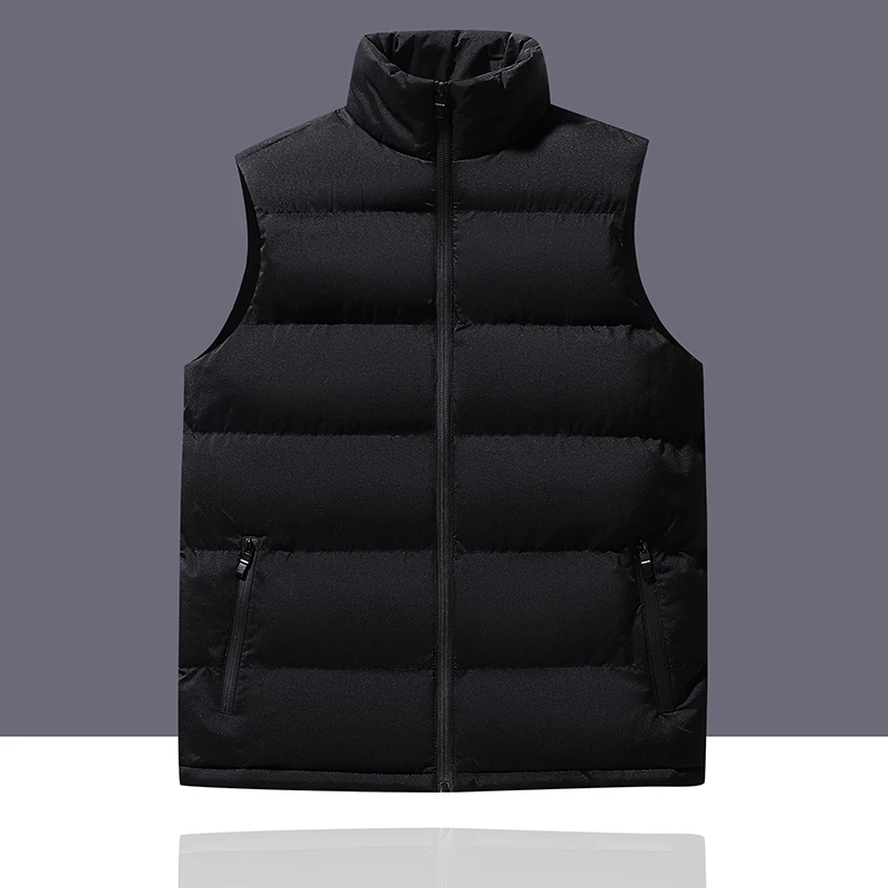 

New Autumn And Winter Youth Korean Version Warm Fashionable Casual Vest Coat Men Stand Up Collar Camisole Loose Waistcoat