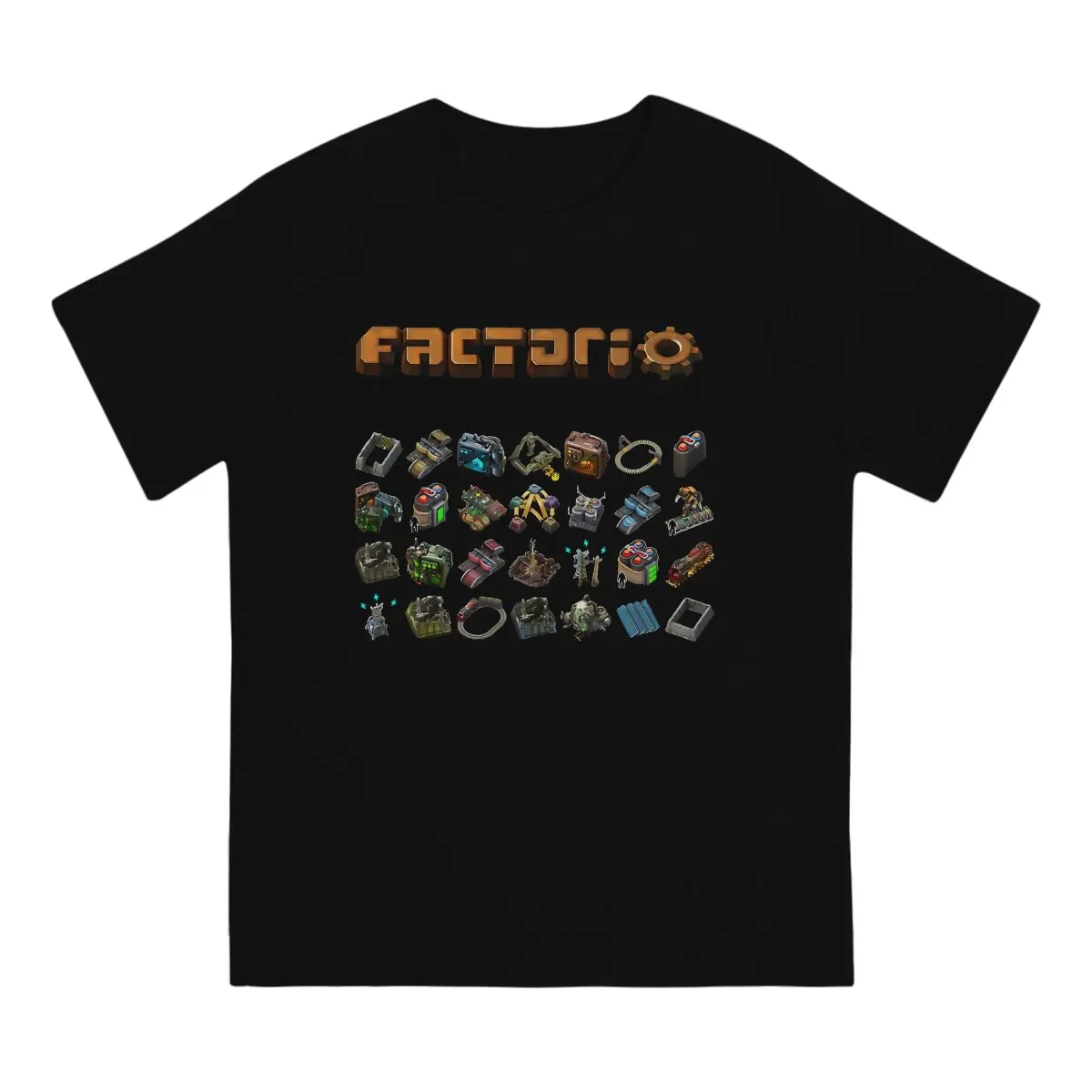 F-Factorio Game Man TShirt Factorio, The Factory Must Individuality T Shirt Harajuku Streetwear Hipster