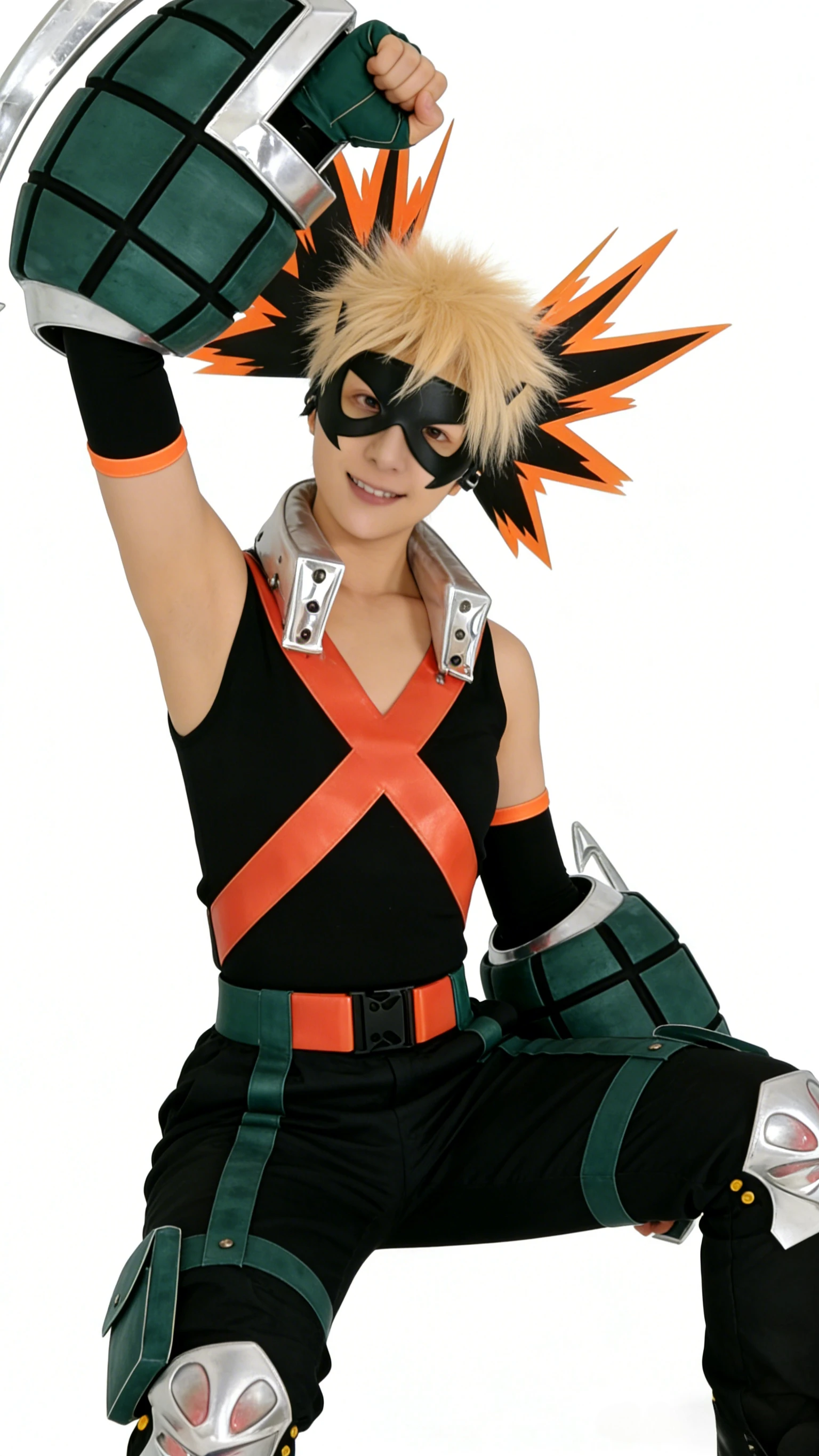 Anime My Hero Cosplay Bakukou Katsuki getransformeerd in een rollenspelkostuum Het nieuwste gevechtskostuum voor volwassenen, truien en pruiken