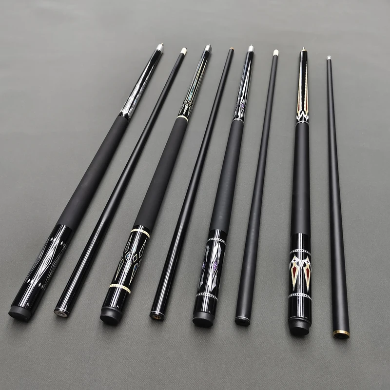 

Hot Selling Black American Nine-Ball Billiard Cue FiberGlass Pool Cue with PU Grip Billiard Cue Factory Direct Wholesale