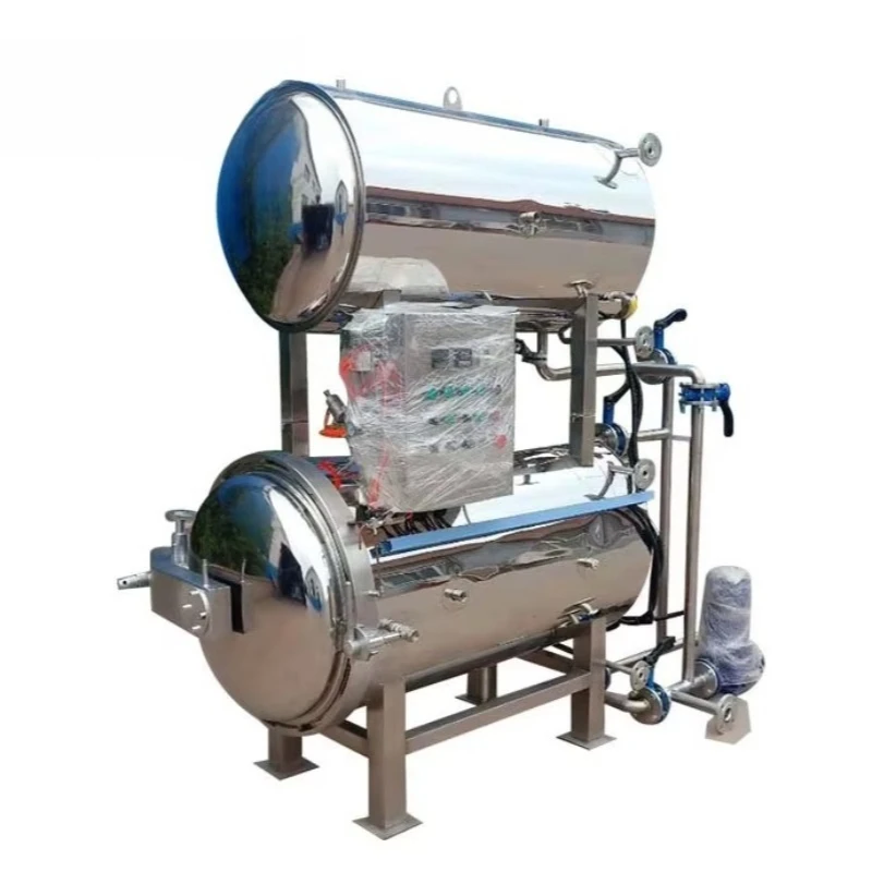 High Temperature Electric Heating Double Layer Sterilization Pot Water Bath Sauce Meat Beverag Canned Food  Retort Autoclave OME