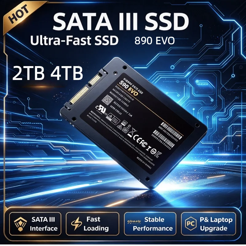 Original Internal Solid State Drive SATA III 2.5 Inch SSD Hard Drive 1TB 4TB 890-EVO Internal Hard Disk for Laptop Desktop PC
