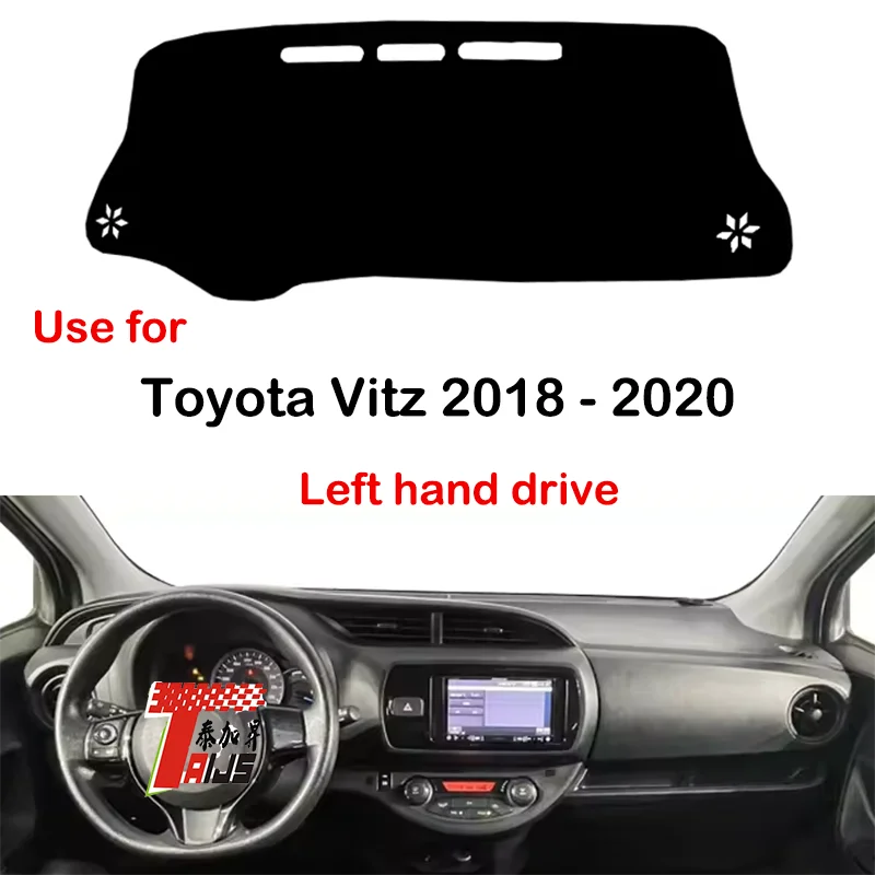 Use for Toyota VITZ 2018-2020 Dashboard Cover Precision-Cut Dual Side Thick Material Black Red Blue Three Color Options