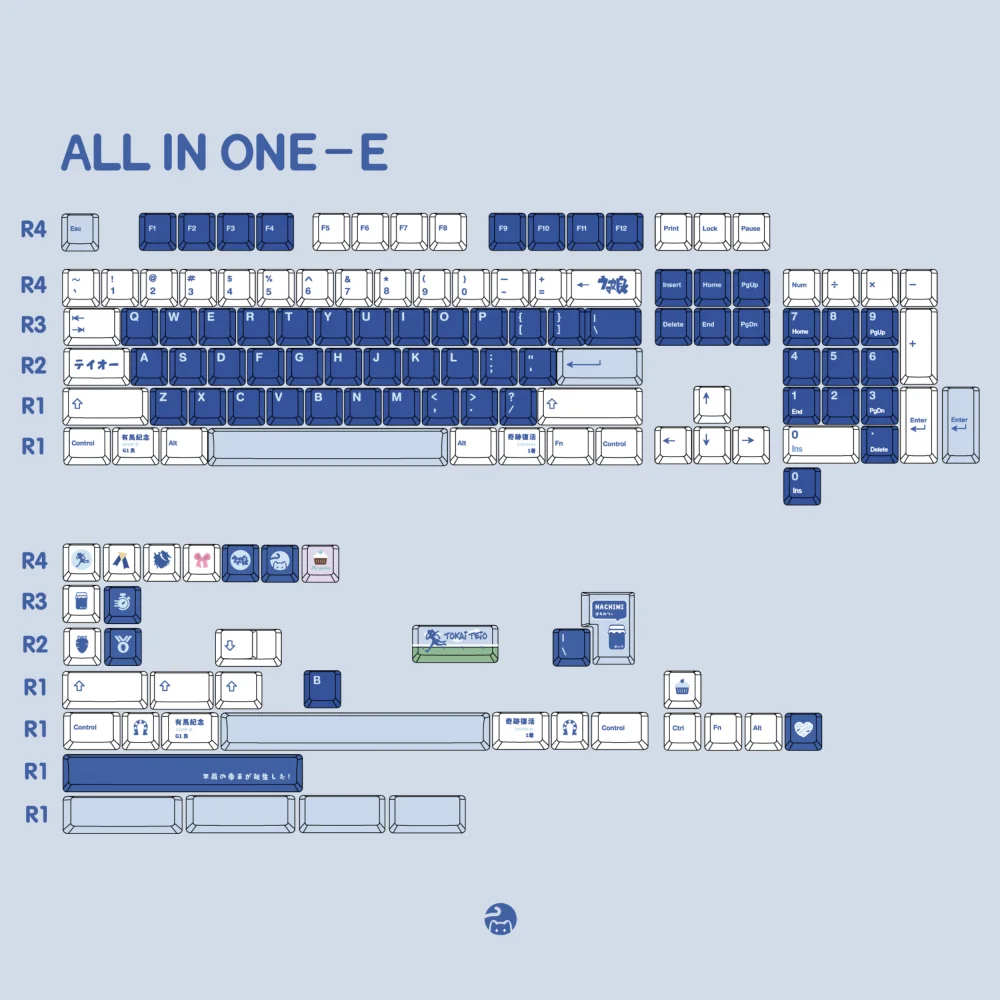 DYE FITISH 142 Keys PBT Cat Keycaps Cherry Profile Anime Theme DYE Sub ISO Enter 1.5mm Thick For Mx Switch Mechanical Keyboard
