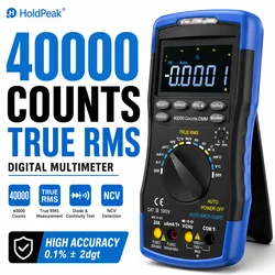 HP-770D-C LCD Digital Multimeter - True RMS Auto Range for AC/DC Voltage, Ohm, Amp & Capacitor (40,000 Counts)