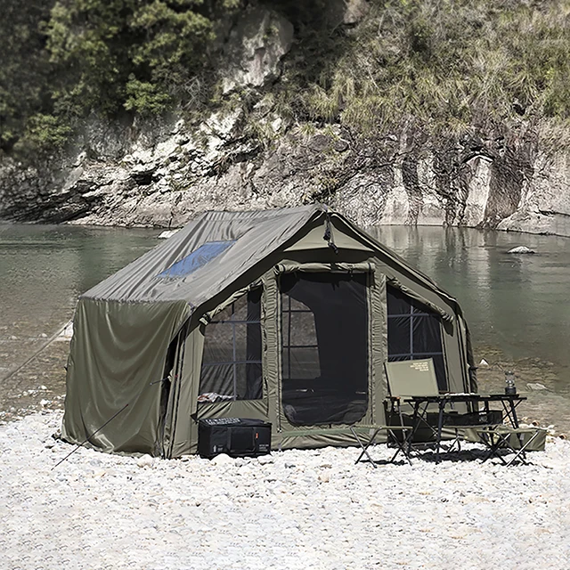 Coody 8.0 Army Green Inflatable Tent 3-6 Person Portable Family Outdoor Camping