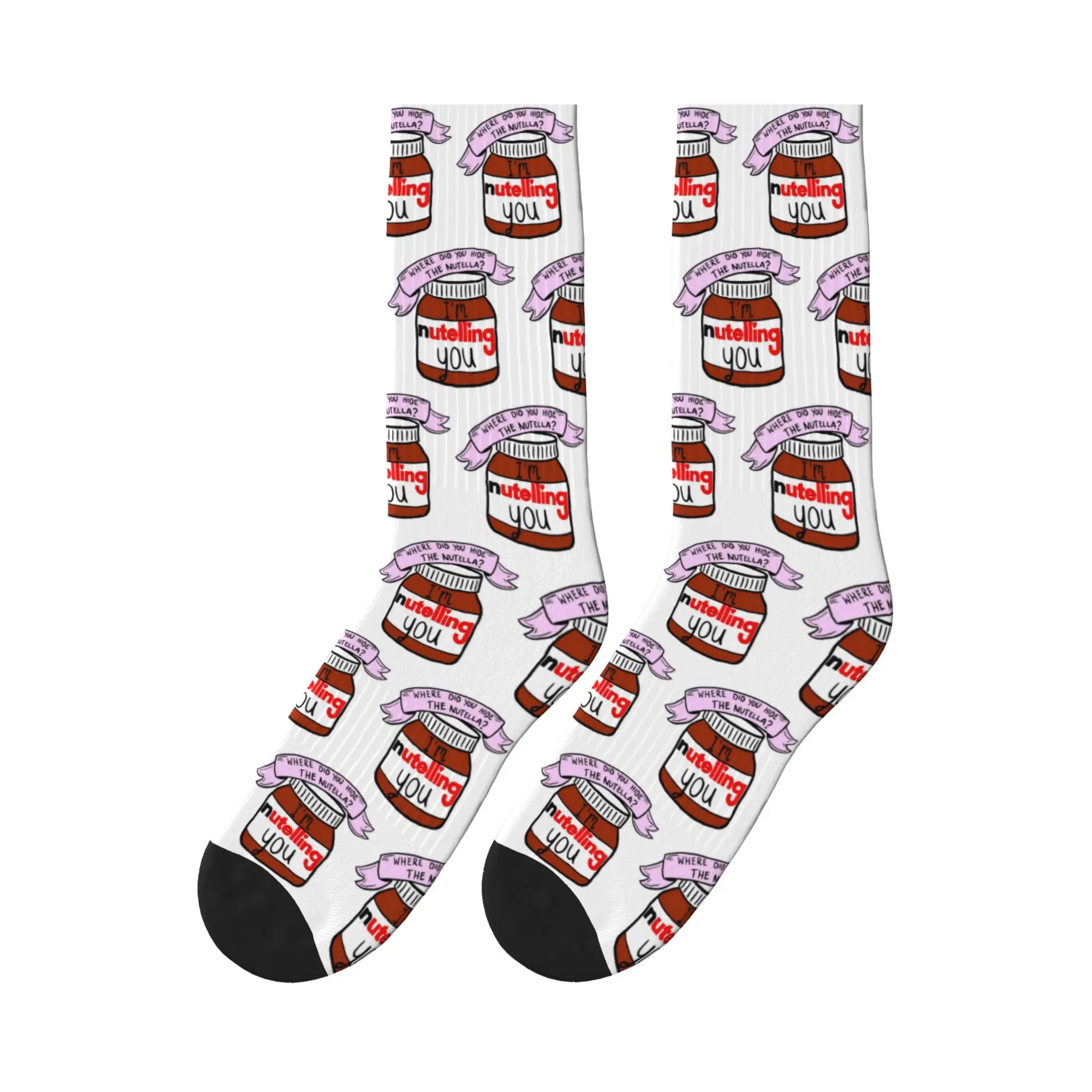 

Nutella Sports Socks Super Soft Stockings All Season Long Socks for Unisex Christmas Gifts