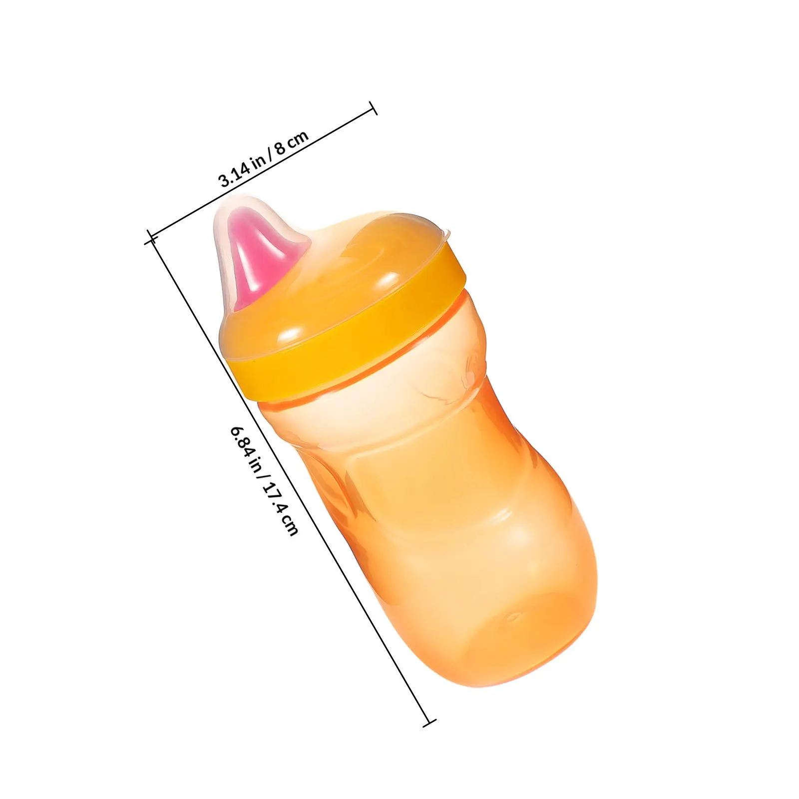 300 Ml Silicone Toddler Drinking Bottle Spill Proof Training Cup with Straw for Kids Ages 1-3 Reusable PP Material