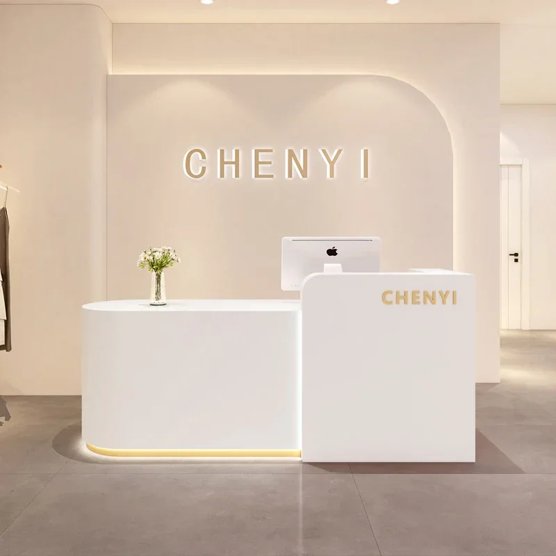 //For Luxury Cabinet Reception Counter Desk Cafe Office Secretary Furniture Luxurious Beauty Minimalist Bureau Postmodern Furnit