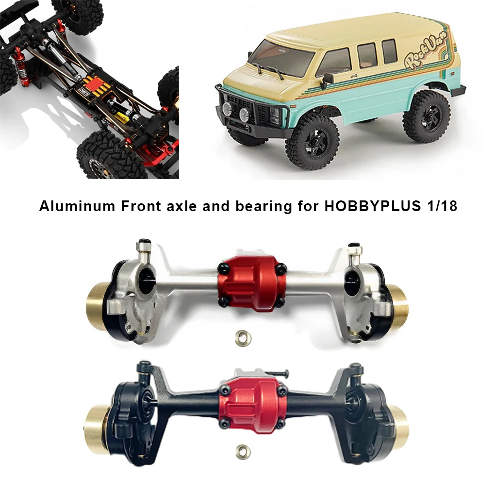 Przednia oś tylna do 1/18 HOBBYPLUS 1810178 1810179 1810250 1810251   Części do modernizacji samochodów ze stopu aluminium CR18P RC Rock Van