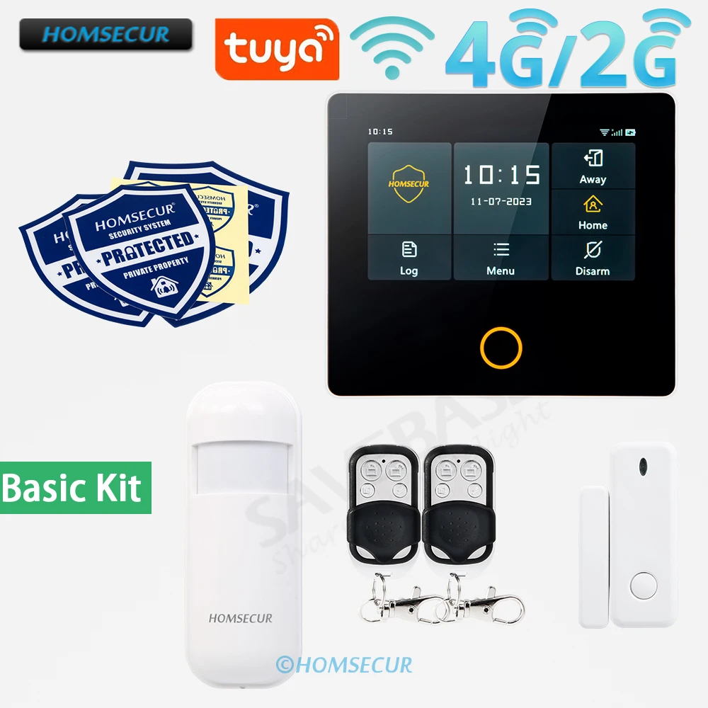 tuyasmart-4g-wifi-ワイヤレスホームセキュリティ盗難警報キット-43-インチタッチスクリーン内蔵サイレン-alexa-app-リモコンと連携