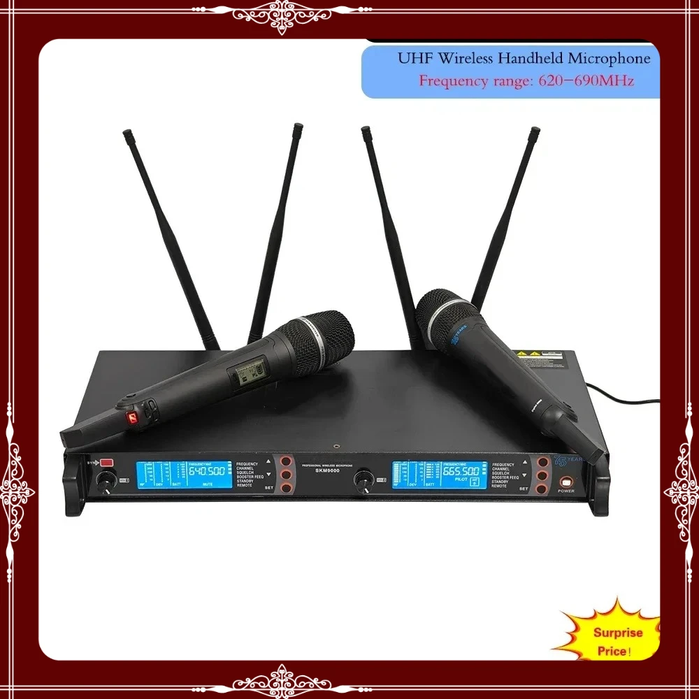 

Беспроводной ручной микрофон Top SKM9000, специальная серия к 75-летию, профессиональный, UHF, 620-690 МГц