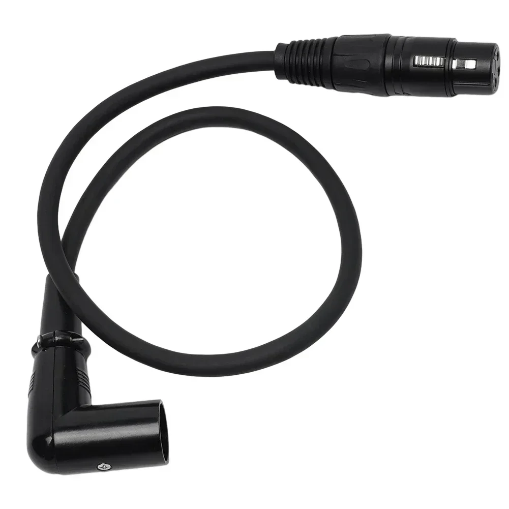 3 Pin XLR Right Angle Male To Female Plug Microphone Audio Cable Shielded Cord Durable Good Conduct Environmental     Protection