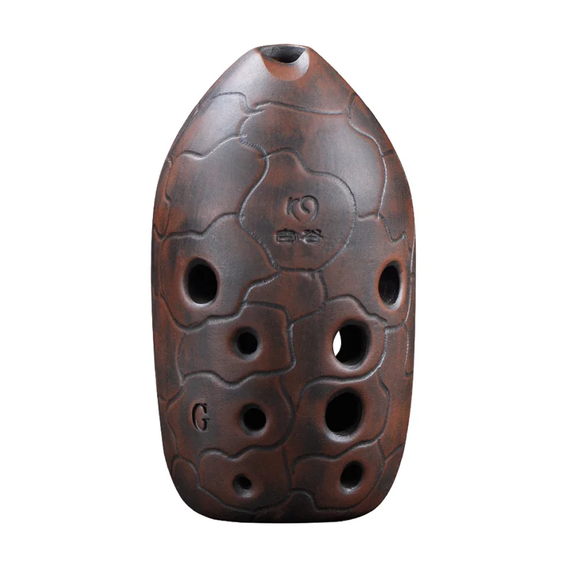 10 Holes Pottery Xun F Tone G Tone Ocarina Flute Kiln Change Dual-chamber Beginner Xun Flute Ocarina Musical Instrument Gifts