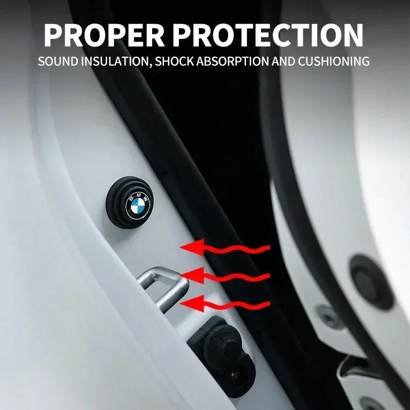 4Pcs/set Silicone Car Door Shock Pad Stickers For BMW Performance F25 F26 F15 F16 E90 E91 E92 E60 E84 G22 G32 F13 F36 G30