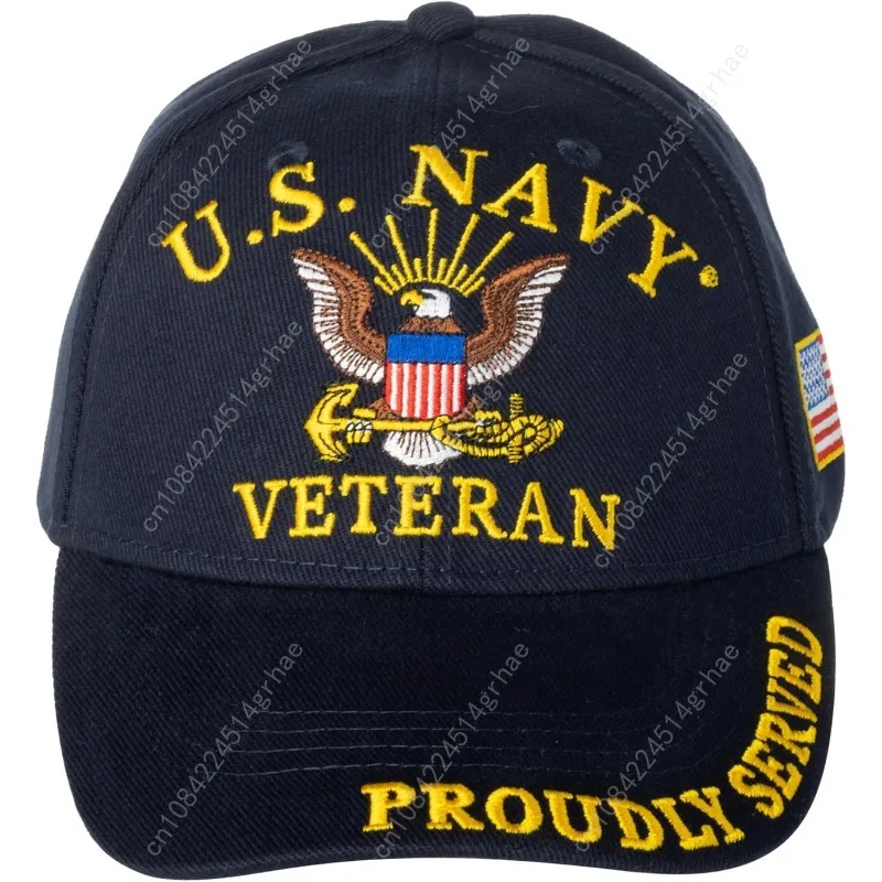 

United States Navy Veteran Proudly Served Blue Hat Cap USN