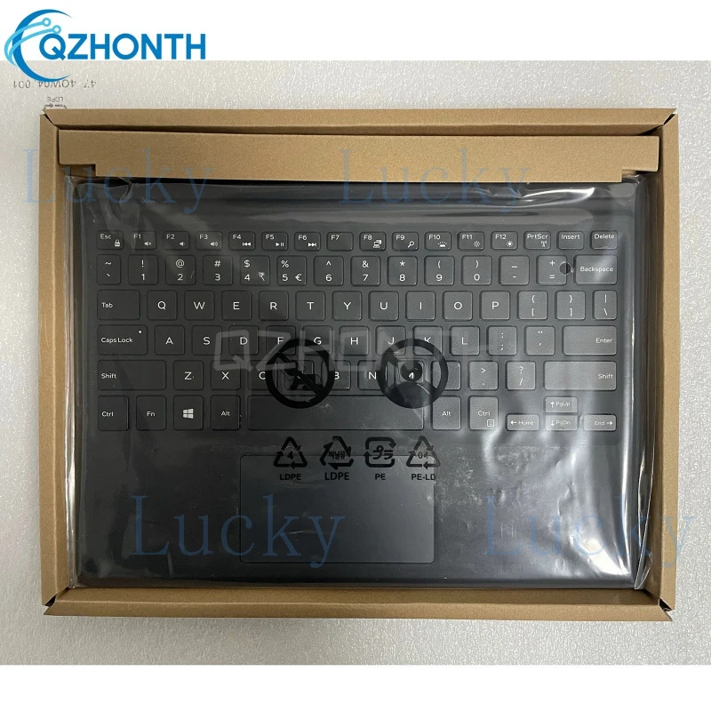 f  New For Dell Latitude 5285 5290 Tablet 2-in-1 Keyboard US Palmrest K16M K16M001