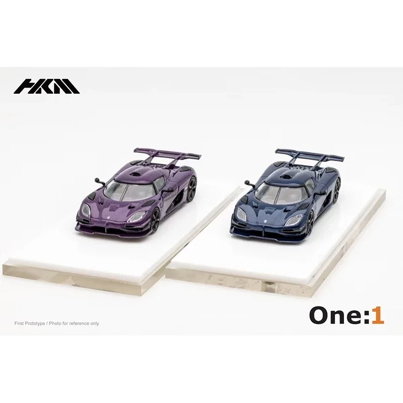 HKM 1:64 Agera One 1 Carbon Grain Diecast Diorama Car Model Collection Miniature Carros Toys