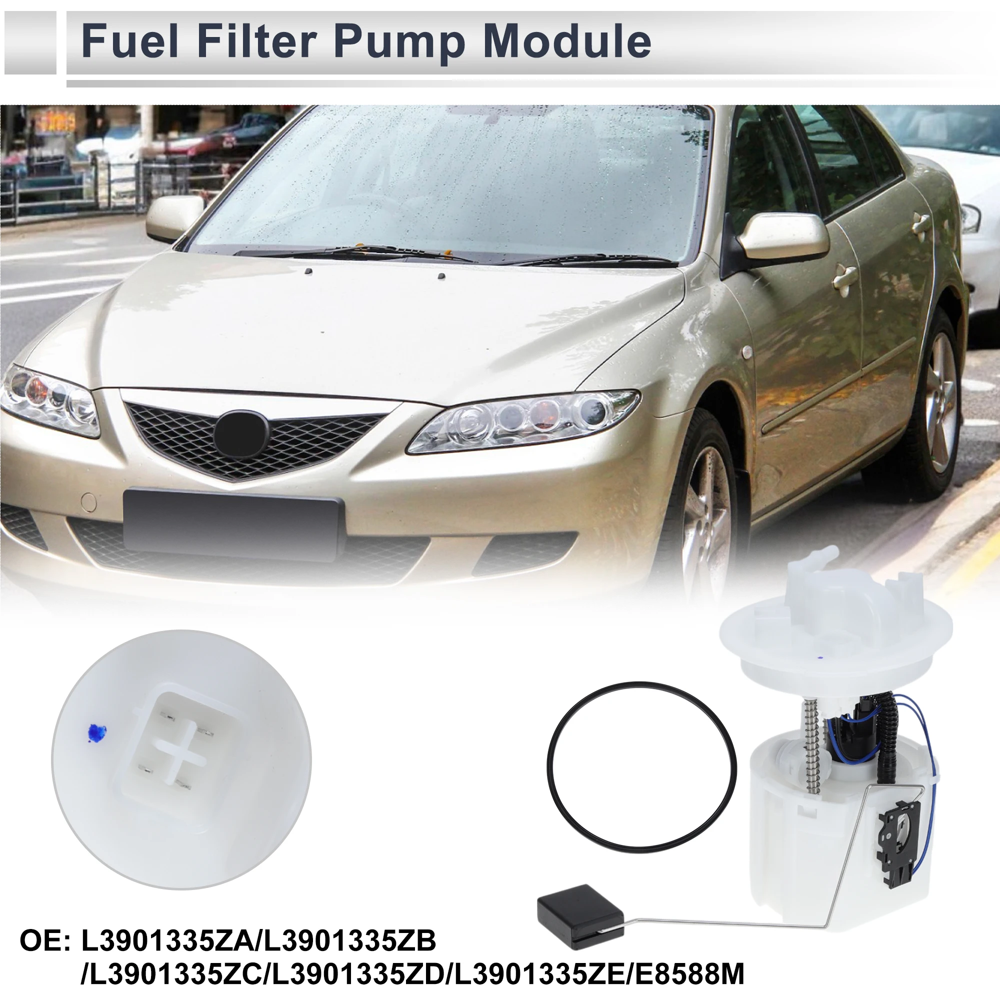 

X Autohaux Electric Fuel Pump Assembly for Mazda 6 2003 2004 2005 2006 2007 2.3L with Sending Unit No.L3901335ZA/L3901335ZB