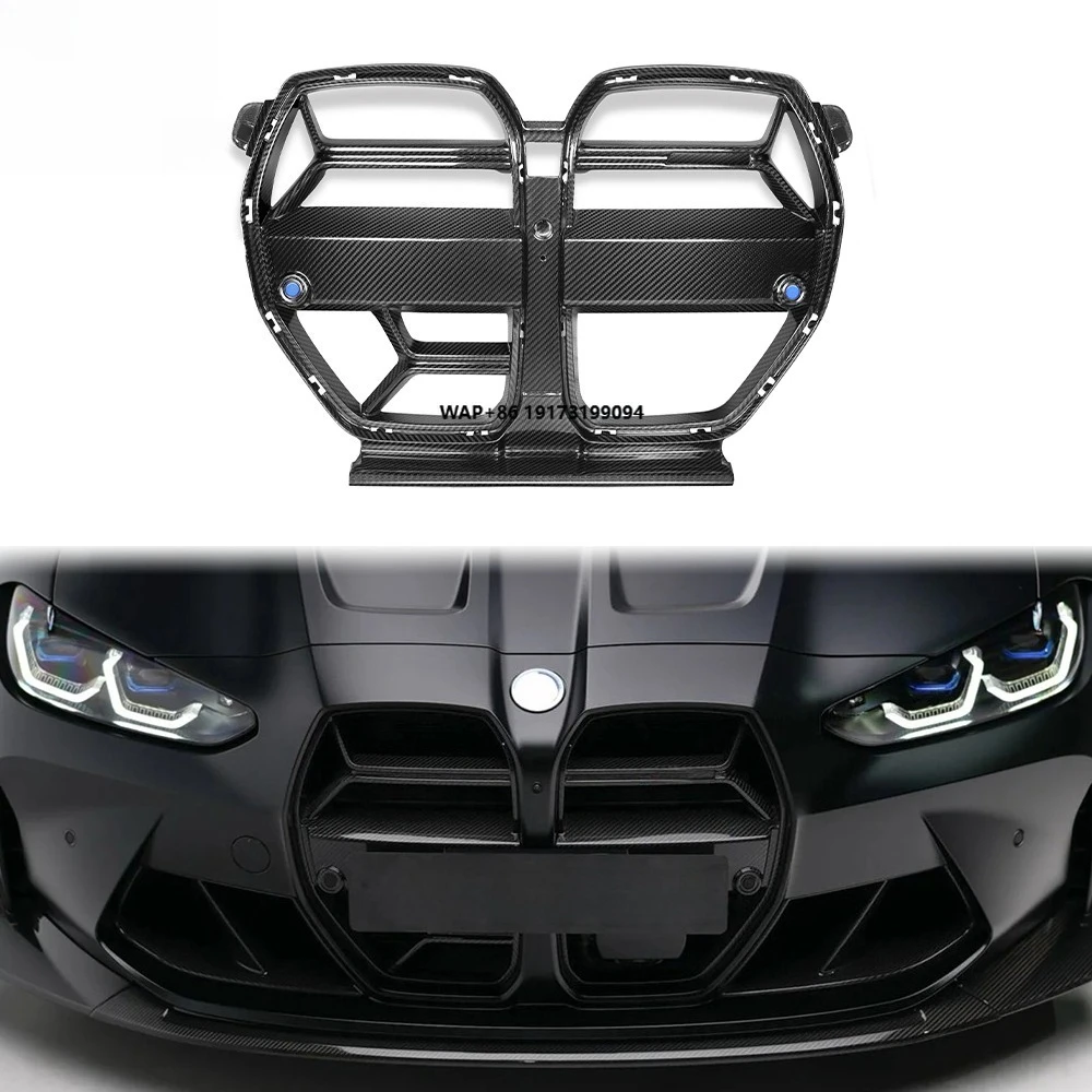 

Dry Carbon Fiber CSL Style ACC Front Grille for G80 G81 M3 G82 G83 M4 Double Kidney Center Mesh Grill Grilles