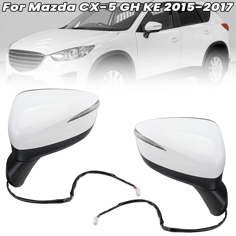 9-контактное зеркало заднего вида в сборе для Mazda CX-5 GH KE 2015-2017, складной праймер, боковое зеркало, автомобильные аксессуары 9-контактное зеркало заднего вида в сборе для Mazda CX-5 GH KE 2015-2017, складной праймер, боковое зеркало, автомобильные аксессуары