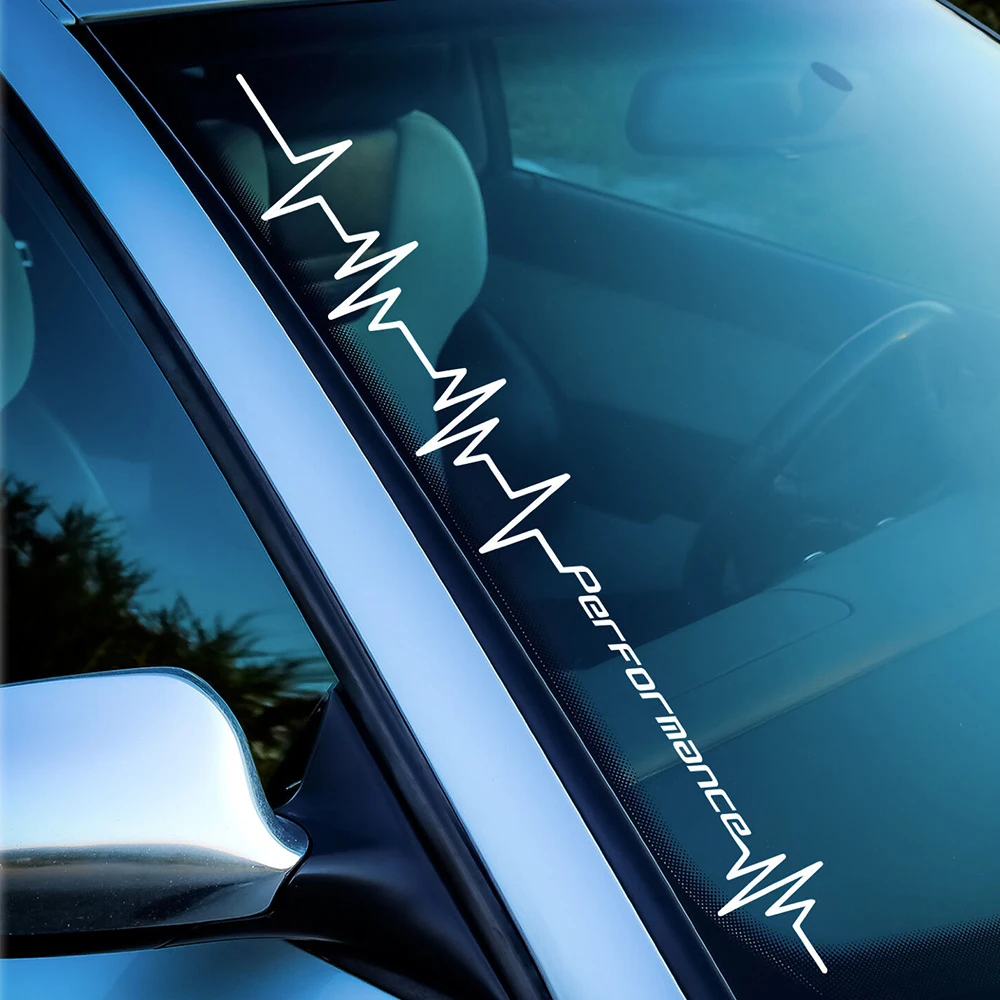 Performance Heartbeat Lifeline Car Sticker Decal Windshield Windscreen Bumper Hood Auto Vehicle Vinyl Decor