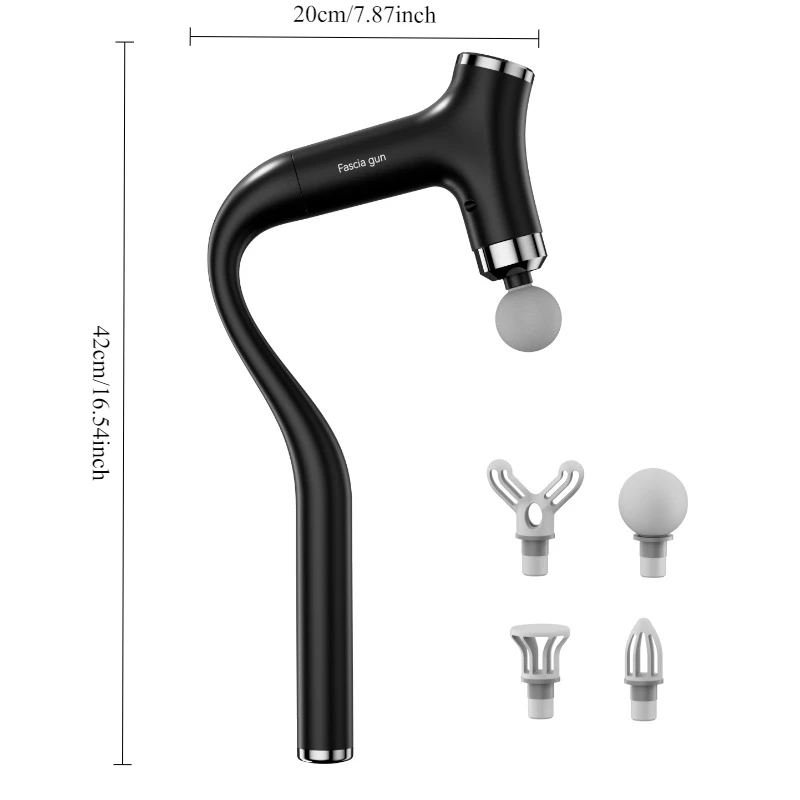 Multifunctional Intelligent Massage Gun Detachable Handheld Long-Handled Elbow Fascia Muscle Relaxation Massager for Home Use