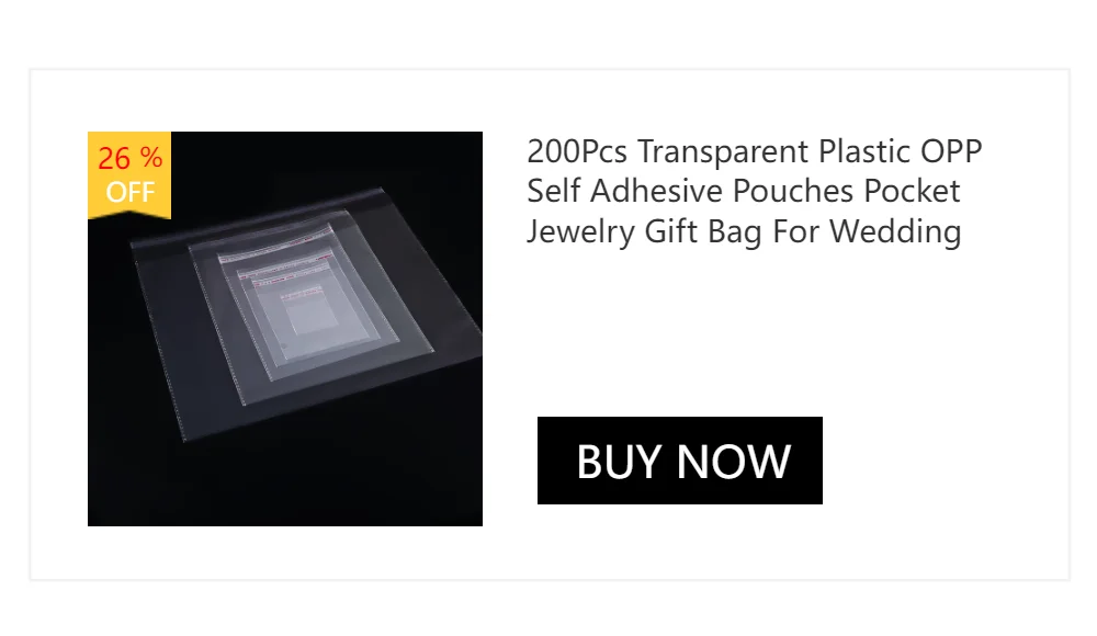 10/20PCS Transparent Plastic Pouches PVC Zipper Bag For Jewelry Bracelet Necklace Earrings Gift Storage Small Business Packages