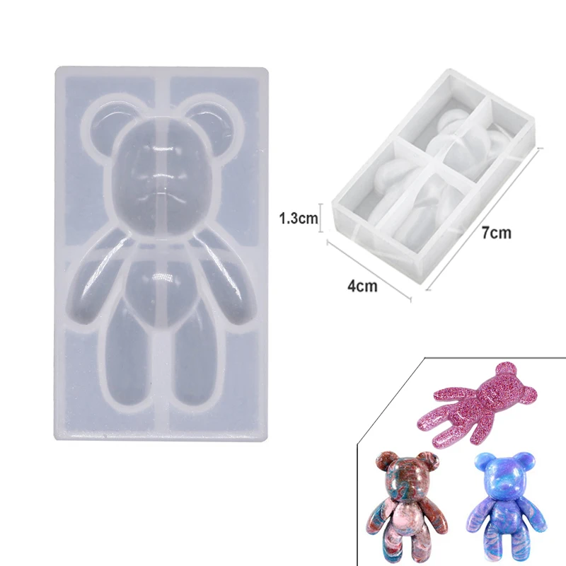 3D Stereo Bear Silicone Mold DIY Animal Shaped Candle Mold Gypsum Soap Candle Making Supplies Handmade Chocolate Cake Decoration