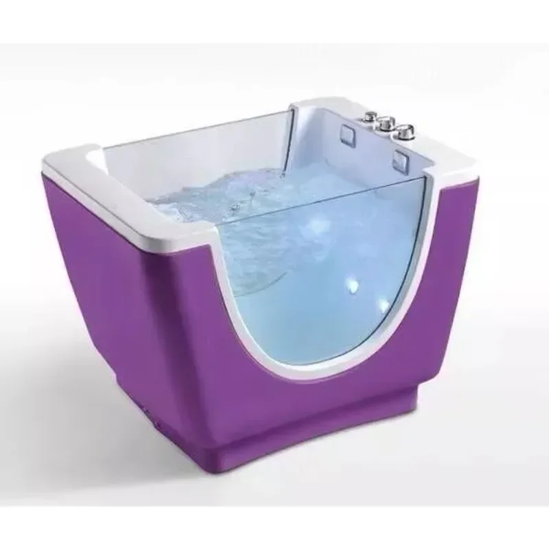 Color acrylic baby spa bathtub bubble jacuzzi environmentally friendly and transparent